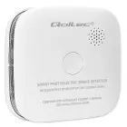 Qoltec Certified Wireless Smoke Detector with Battery | Sensor life: 10 years | Battery life: 10 years | Alarm: 85dB | LED Foto 1