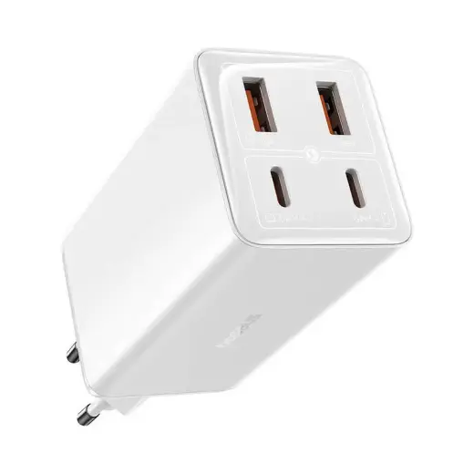 Wall charger Baseus GaN6 Pro 2xUSB-C + 2xUSB, 100W (white) Foto 3