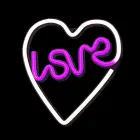 Neon LED Light LOVE HEART purple white NNE02 Neolia Foto 3