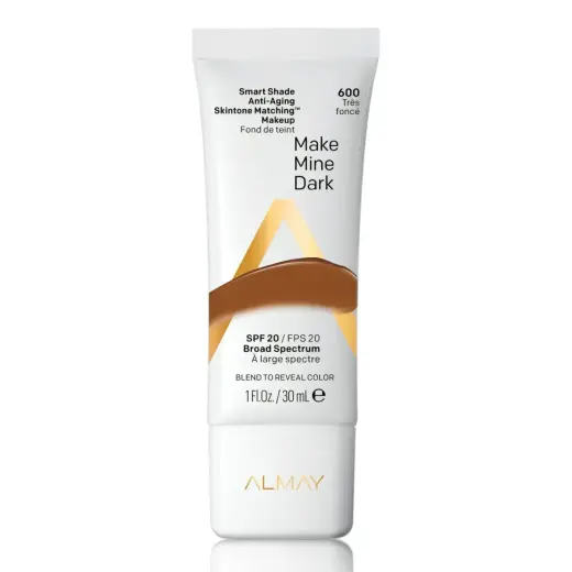 Almay, Smart Shade, Tone-matching, Liquid Foundation, 600, Make Mine Dark, 20 SPF, 30 ml
