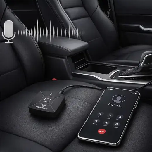 Qoltec Wireless Audio HiFi Home&Car Transmitter Receiver | Bluetooth 6.0 | NFC | 2 x RCA | 1 x 3.5mm MiniJack | Microphone Foto 8