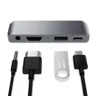 Adapter HUB 4in1 USB C Satechi Mobile Pro Hub ST-TCMPHM space gray Фото num