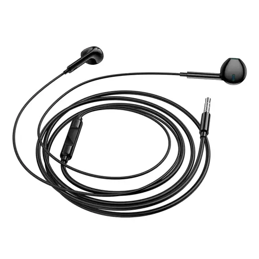 Borofone Earphones BM100 Fuente with microphone black Фото num