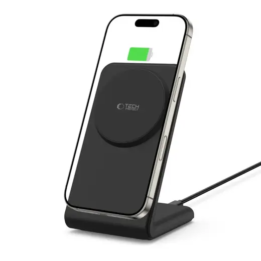 TECH-PROTECT QI15W-A38 MAGNETIC MAGSAFE WIRELESS CHARGER BLACK Foto 2