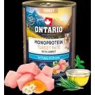 Konservi kucēniem - Ontario Puppy canned food, monoprotein turkey pāté with carrots Foto 1