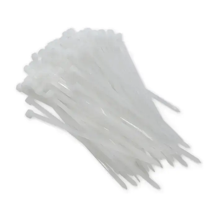Qoltec Self-locking cable tie | 4.8*160 mm | 100 pcs. | Nylon66 | UV | White Foto 12