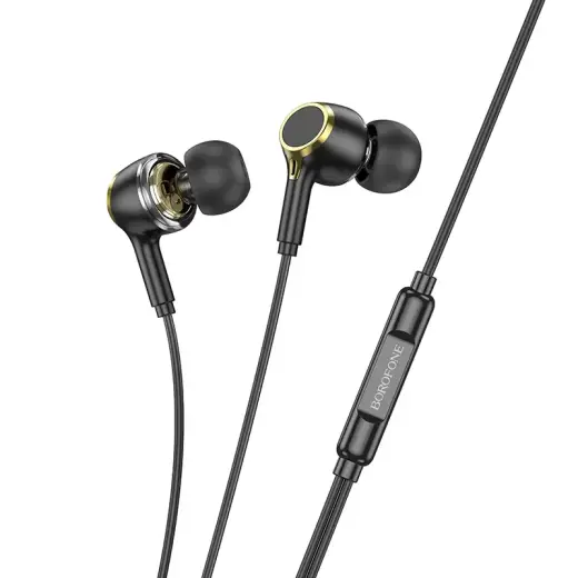 Borofone Earphones BM90 Miller with microphone black Foto 2