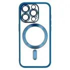 Metallic phone case with MagSafe support for iPhone 16 Pro blue — Photo 4