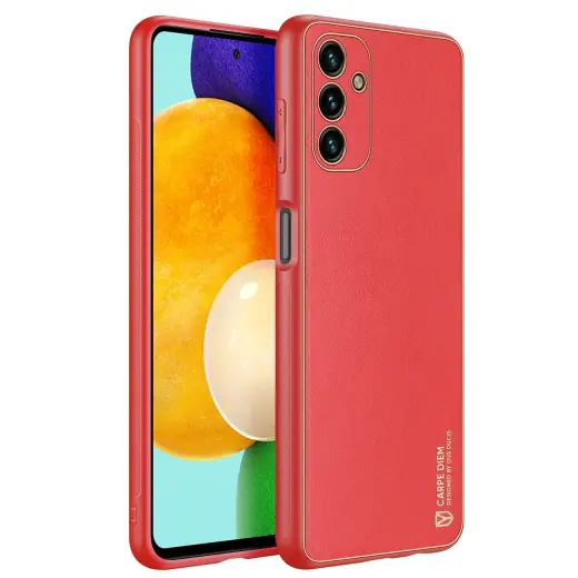 Dux Ducis Yolo elegant cover made of ecological leather for Samsung Galaxy A13 5G red Foto 1