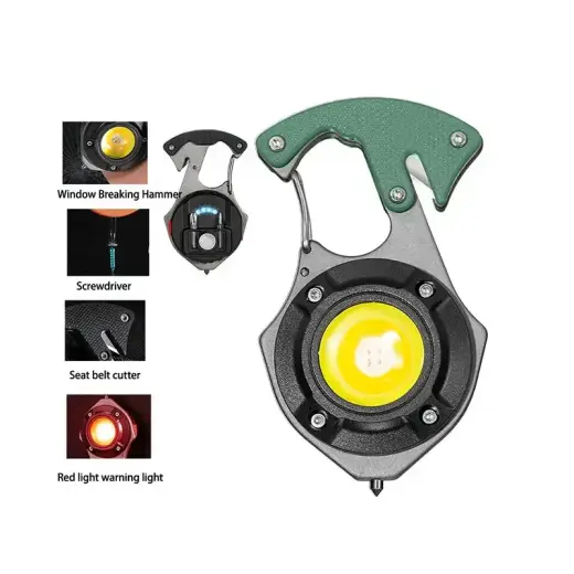 Mini flashlight LED keychain W5143 Type C with 2 screwdriver bits green Foto 2