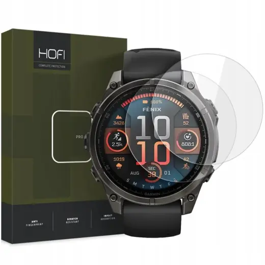 HOFI GLASS PRO+ 2 GAB. GARMIN FENIX 8 (51 MM) CAURSPĪDĪGS RŪDĪTS STIKLS Foto 1