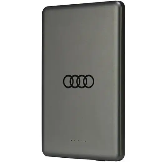 Audi Big Logo ārējais akumulators (powerbank) | 5000 mAh | 15W | USB-C, MagSafe | pelēks Foto 1