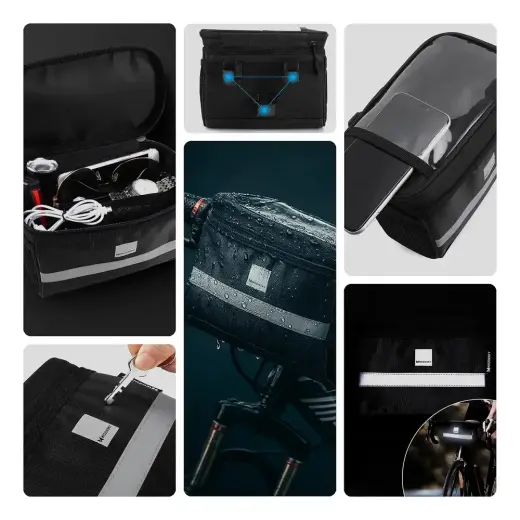 Wozinsky Bike Handlebar Bag with Phone Case 2L Black (WBB12BK) Foto 2