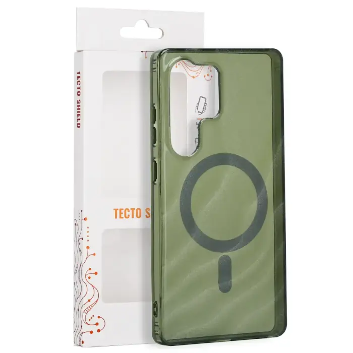 Tecto Shield Desert maciņš ar MagSafe atbalstu telefonam Samsung Galaxy S25 Ultra (S938) zaļš