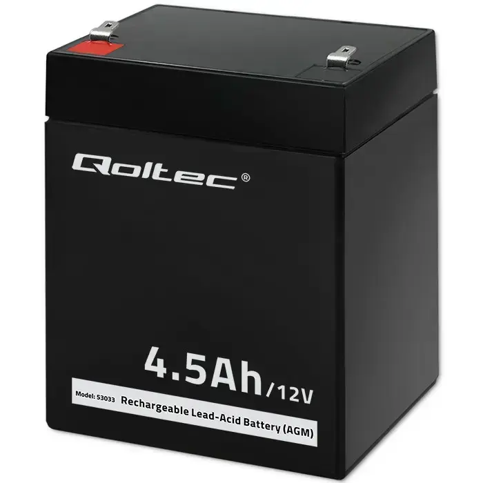 Qoltec AGM battery | 12V | 4.5Ah | Maintenance-free | Efficient| LongLife | for UPS, scale, cash register Foto 10
