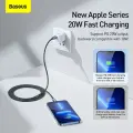 Baseus Crystal провод для передачи данных и зарядки | USB-C на Lightning | 20W | 2m | черный Фото num