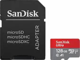 Atmiņas karte Sandisk Ultra microSDXC 128GB + SD Adapter Фото num