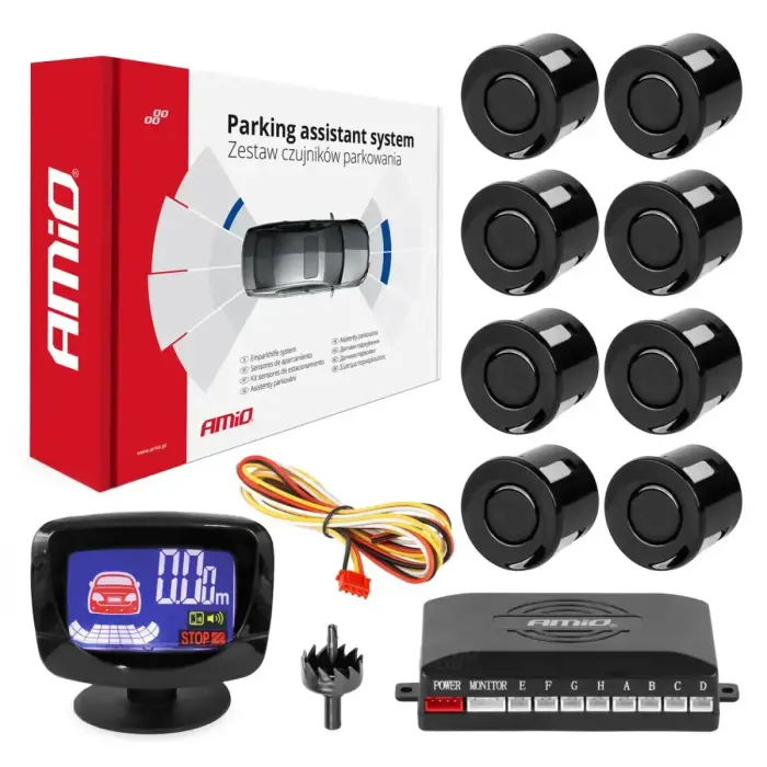 Parking assistant system LED-GRAF 8 sensor black