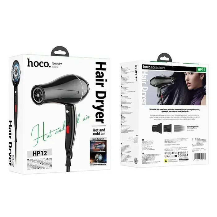 Hair dryer Hoco HP12 black Foto 9