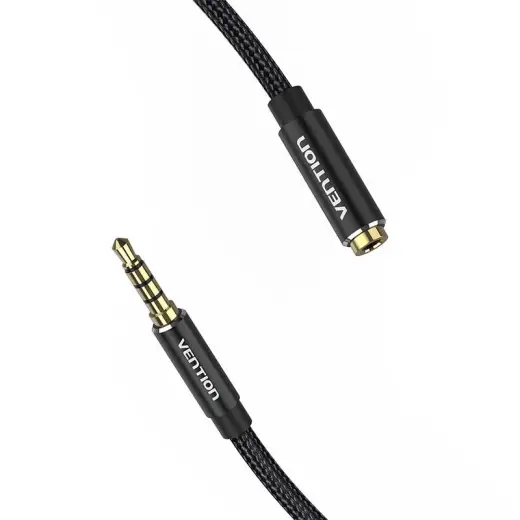 TRRS 3.5mm Male to 3.5mm Female Audio Extender 1m Vention BHCBF Black Photo