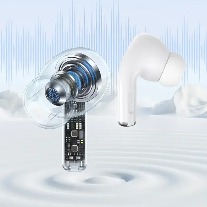 Blavec Bluetooth TWS Earphones BW-02 Carbon (BW02-W) white Foto 5