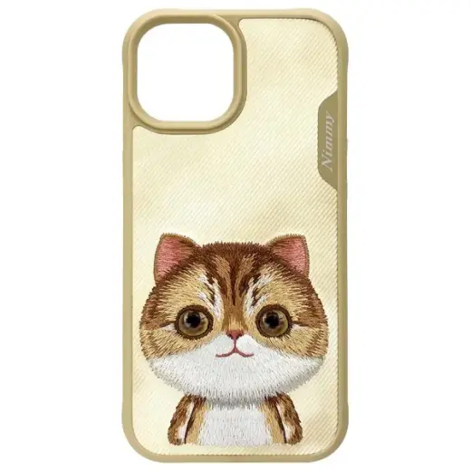 Nimmy Big Eyed Pet 2.0 Cat phone case for iPhone 15 brown Photo