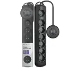 Qoltec Surge protector with Foot Quick Switch | 7 sockets | 1.5m | Black — Foto 1