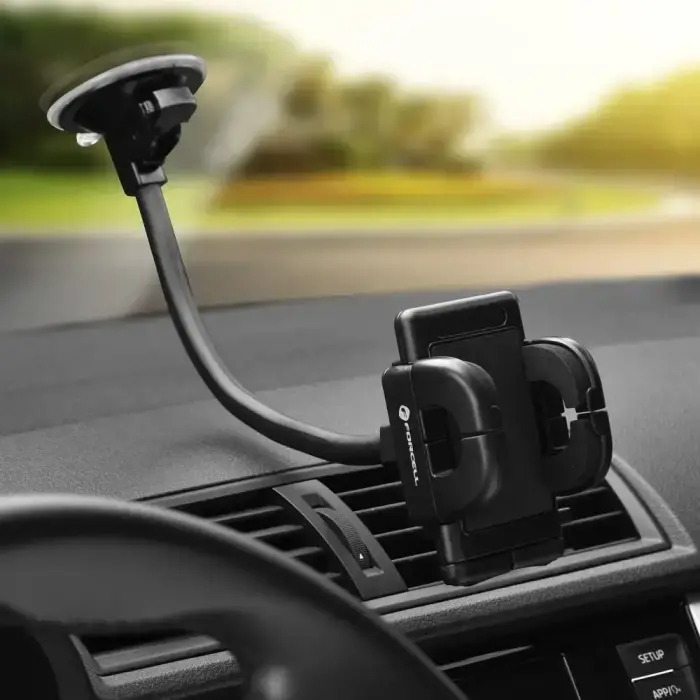 Car phone holder Forcell F-Grip Regular 27 cm windshield / dashboard / air vent black Photo