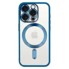 Metallic phone case with MagSafe support for iPhone 16 Pro blue — Photo 2