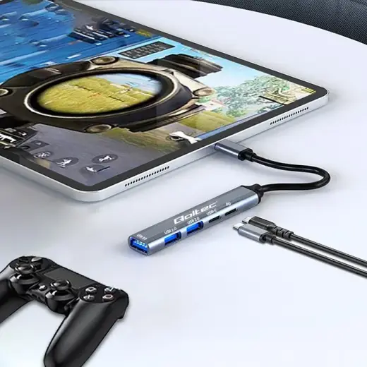 HUB adapter USB C 3.1 5in1, USB C PD, USB C Фото num