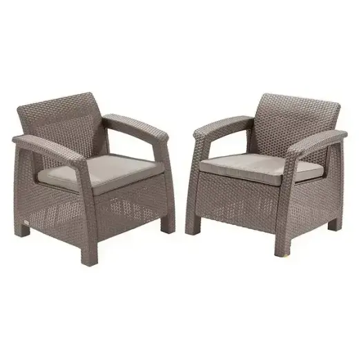 Dārza krēsli Corfu Duo Set bēši