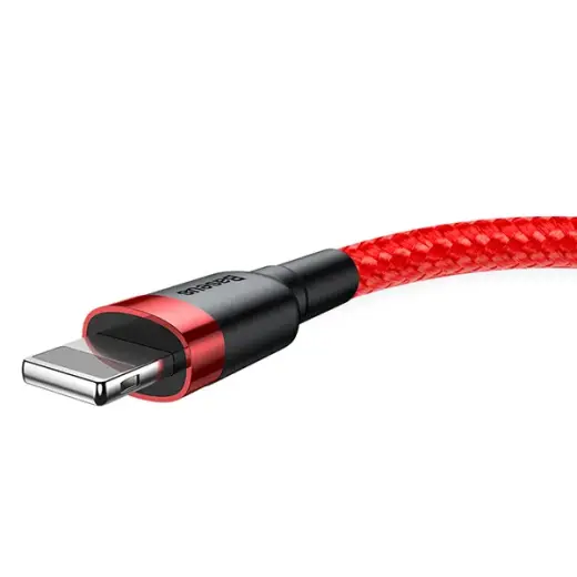 Baseus CALKLF-B09 datu pārraides un uzlādes vads | USB-A uz Lightning | 12W | 1m | sarkans Foto 4