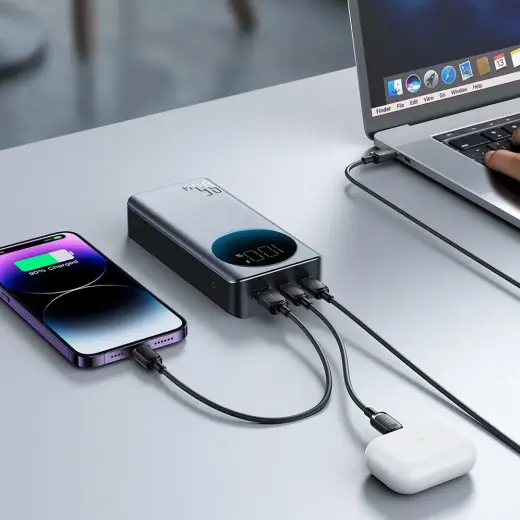 Joyroom JR-PBF04 внешний аккумулятор (powerbank) | 20000 mAh | 65W | USB-C, USB-A | черный Фото num