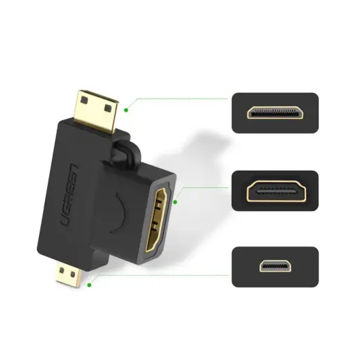 UGREEN 20144 adapter mini | micro HDMI to HDMI (black) Foto 15