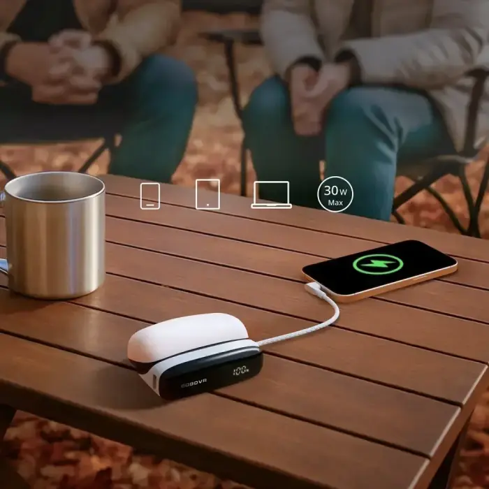 2-in-1 Docking Station and Power Bank for B100 BoboVR PD100 Combo Battery - White Foto 5