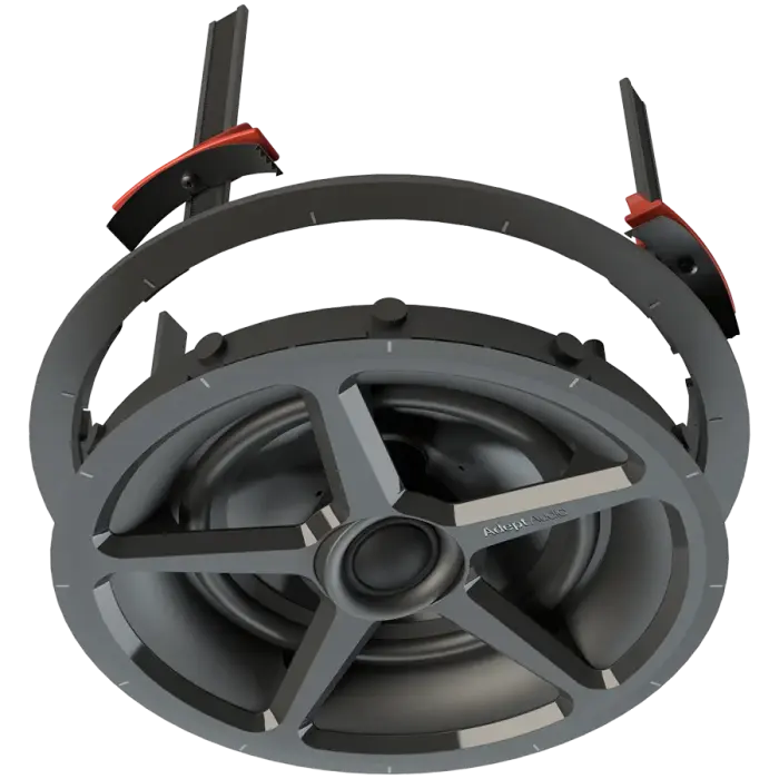 Origin Acoustics IC62 In-Ceiling 2-Way Speacer - White, Polypropylene Woofer, 1" Pivoting Silk Tweeter, 85W(Pair)