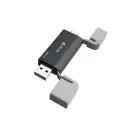 Devia card reader 2in1 EL239 USB/USB-C 2.0 black Foto 6
