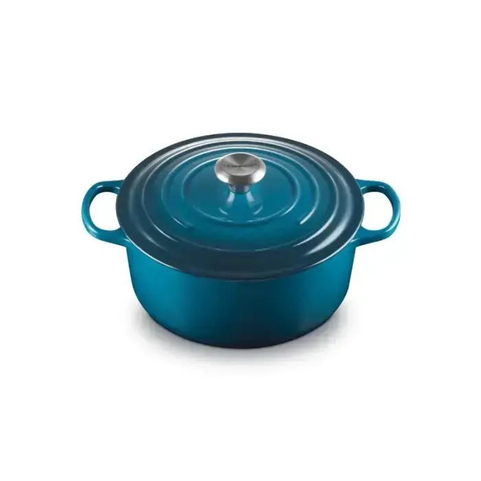 Le Creuset Чугунная круглая кастрюля Ø24см / 4,2л синий  Фото num