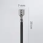 Qoltec Battery cable, female FASTON connector 250 | 20 cm | Black Foto 3