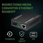 Qoltec Bidirectional Ethernet SWITCH Media Converter 1x RJ45 1x SFP| 1000Mbps | 5V Foto 2