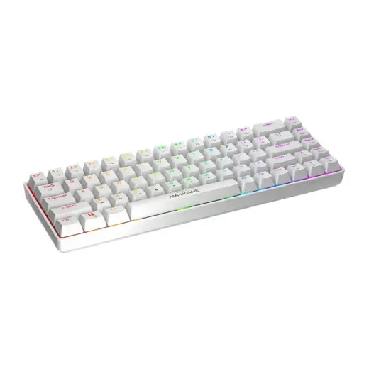 Fifine GK1W mechancial keyboard, 65% RGB (white) Photo