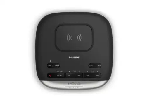PHILIPS Radio pulkstenis, melns Foto 3