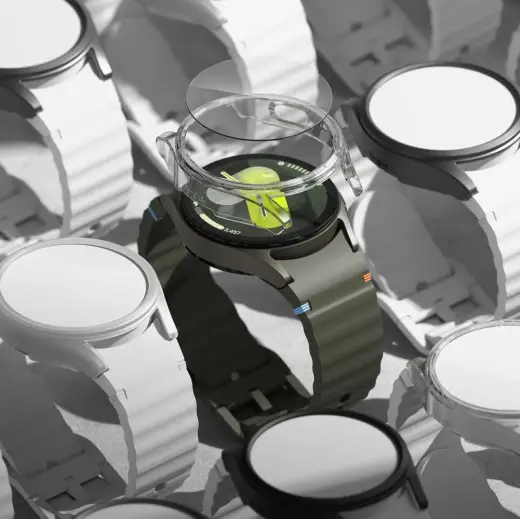 RINGKE SLIM & TEMPERED GLASS GALAXY WATCH 7 (44 MM) TITANIUM BLACK Фото num