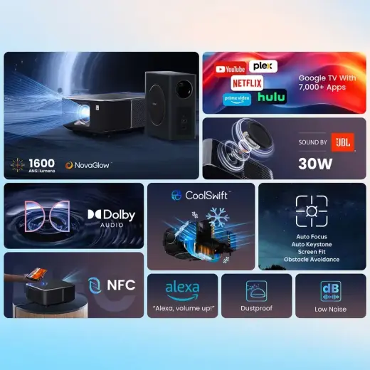 Yaber K3 Pro LCD FullHD 1080p Multimedia Projector with JBL Speakers and Subwoofer - Black Foto 29