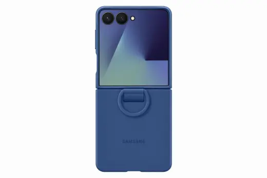 EF-PF766TNE Samsung Silicone Cover with Ring for Galaxy Z Flip 7 Blue Foto 4