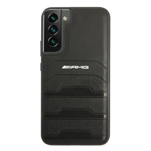 AMG Genuine Leather Perforated Case for Samsung Galaxy S22+ Black Фото num