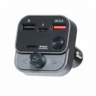 ART transmiter FM bluetooth 5.0 + USB A QC3.0 + Typ C (total 30W) FM-84B black Фото num