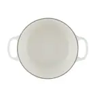 Кастрюля чугунная круглая Ø24см / 4,2л белая Фото num