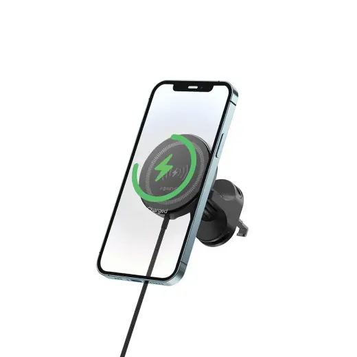 Forever car holder for air vent MACH-300 magnetic with wireless charging black Qi2 15W Foto 2