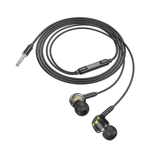 Borofone Earphones BM90 Miller with microphone black Foto 3